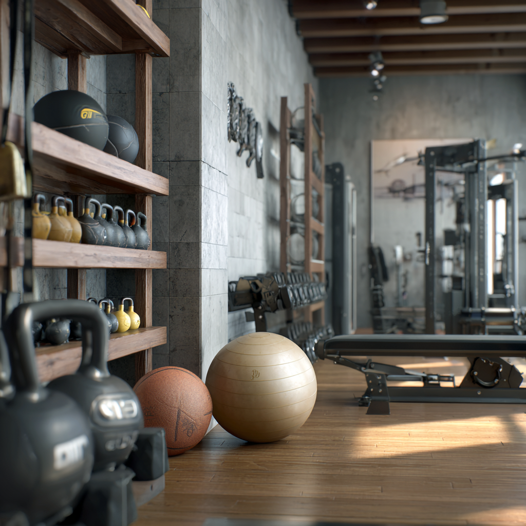 Різноманітний спортивний інвентар та обладнання